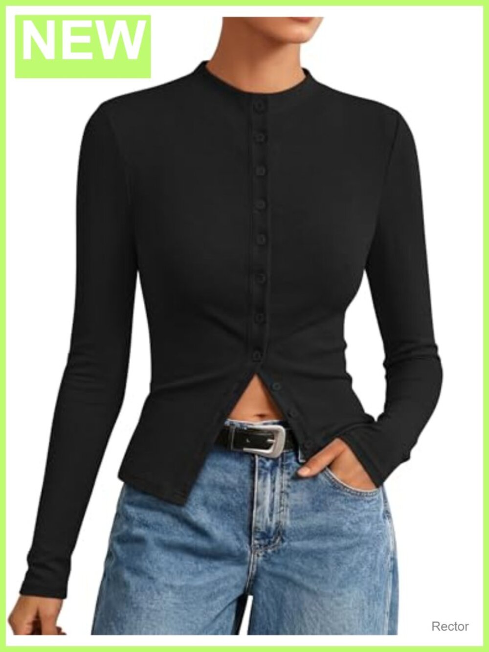 Mock Neck Lightweight Cardigan Sweater Long Sleeve Button Up Slim Fit Fall